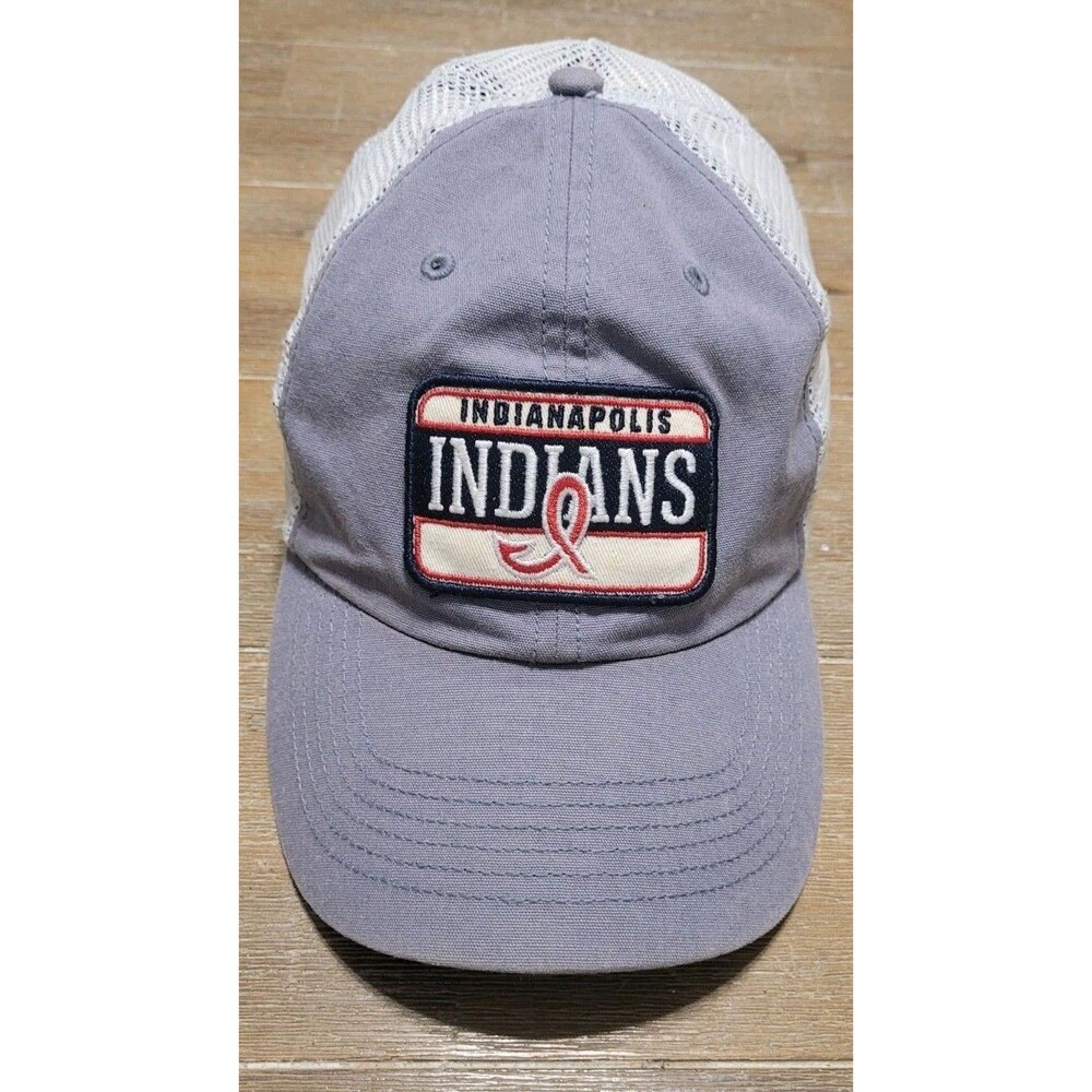 Indianapolis Indians '47 Gray Hat 50's Keystone Mesh MVP Milb Snapback Cap Minor